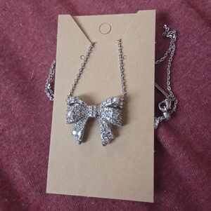 Kendra Scott Silver Bow Necklace